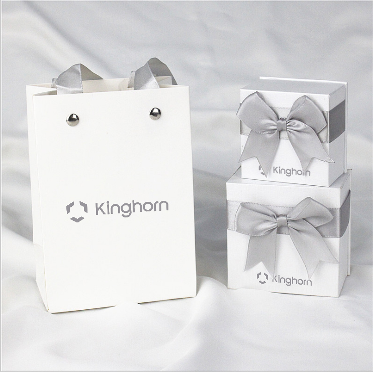 Custom Logo Printed White Paper Cardboard Pendant Necklace Personalized Jewelry Gift Box