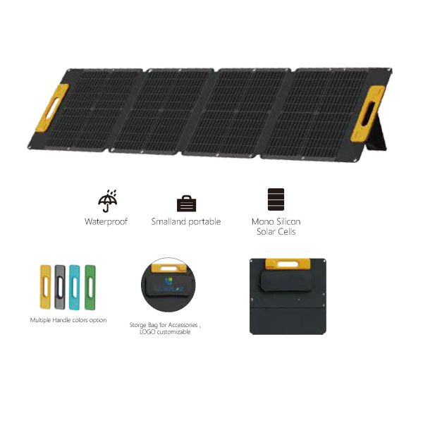 120W Poly Silicon Portable Solar Panel IP68 Waterproof Foldable Solar Panel for Outdoor Travel