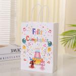Personality Doodle Design Brown Kraft Paper Easter Goody Bag for Food Snacks