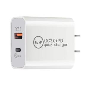 Wholesale 18w Type C Pd Qual Quick Charge 3.0 Fast Charger Dual Ports 20W Usb C Travel Wall Power Adapter Charger from china suppliers