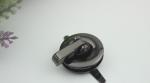 Novelty zipper puller decorative round shape gunmetal color purse twist lock