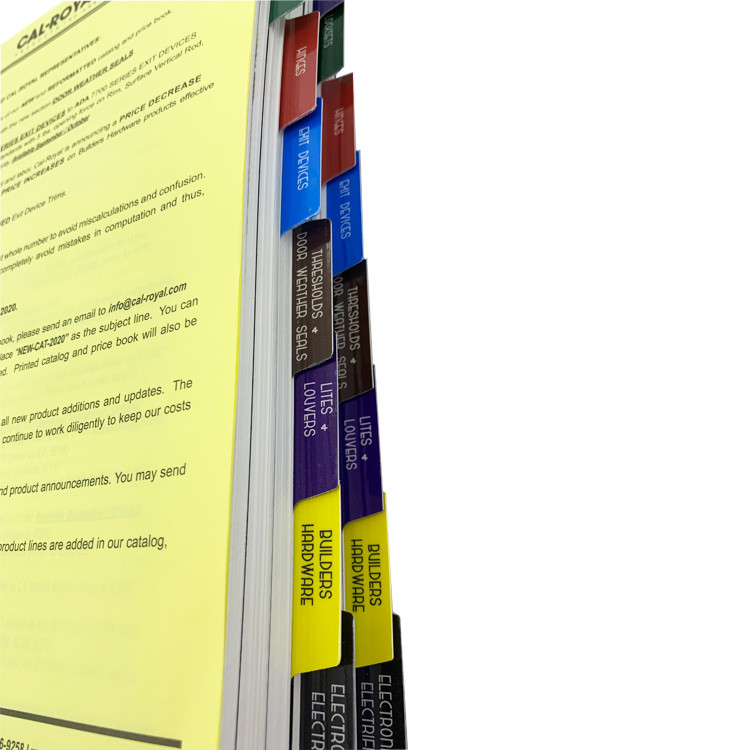 8.5 Inch X H11 Inch Coloring Catalog Spiral Notebook Printing With Divider Tabs