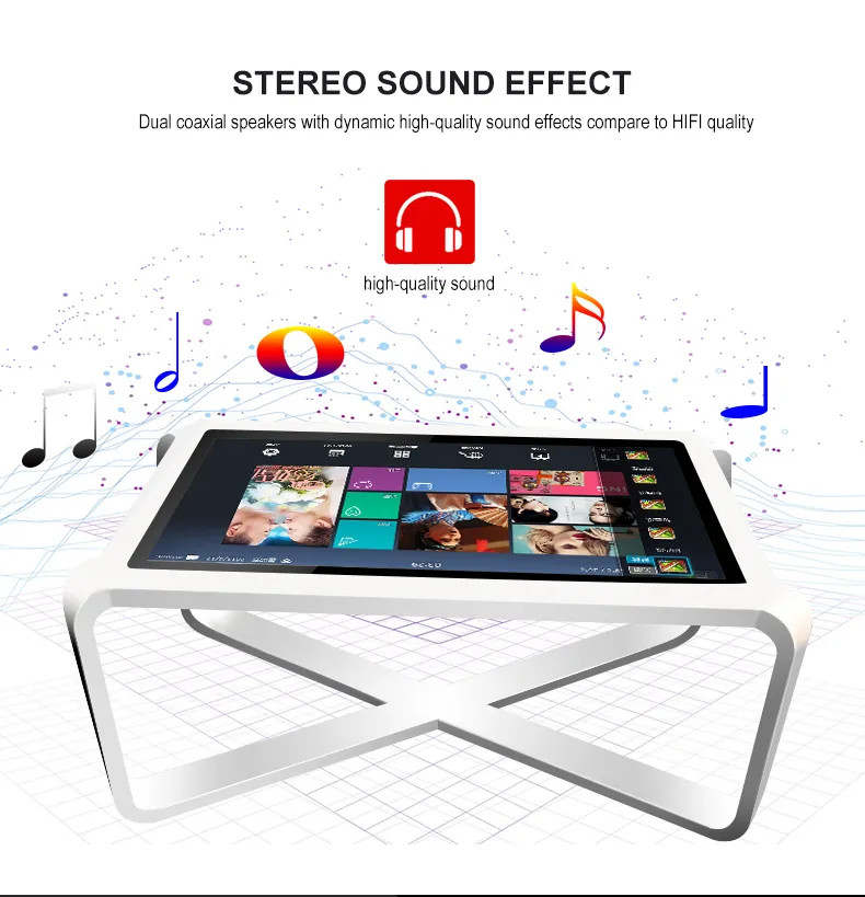 Multifunction Interactive Touch Screen Coffee Table Multifunction Self Service Terminal Kiosk