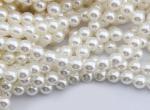 Whtie Color 3mm -30mm Round ABS Plastic Bead Imitation Pearls Strand