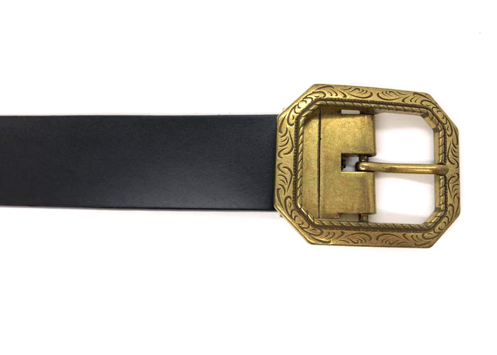 Vintage Pin Buckle Mens Casual Leather Belt Black For Formal Wear