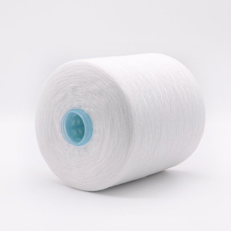 OEM 40/2 20/3 30/3 100% Spun Polyester Yarn with Chemical Resistance and Raw White Pattern