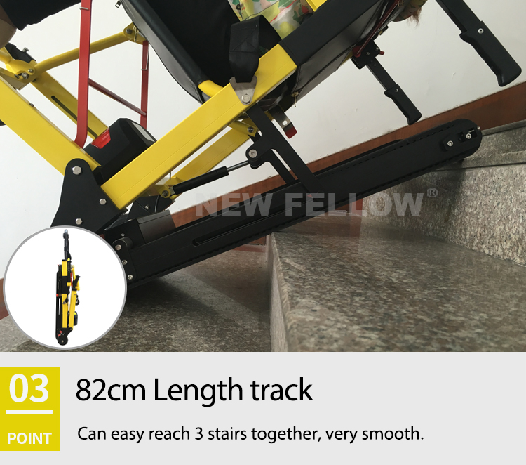 Aluminum Alloy Handicapped Electric Stair Climbing Wheelchair For Emergency Evacuation