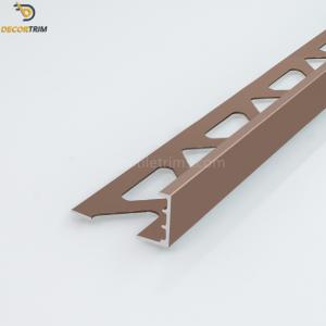 Wholesale Matt Rose Gold Metal Tile Trims Straight Edge 12mm X 2.5m Size from china suppliers