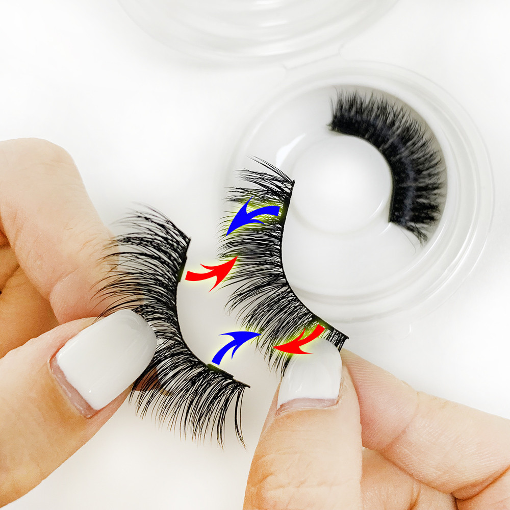 3D Effect Eyeliner Magnetic Eyelashes Real Mink Material Black Color