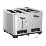 Household Toaster Black Stainless Steel Auto Electric Power Cut Off Function