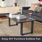 600lbs Modern Metal Table Legs Square 16 Inch Black Iron Bench Legs