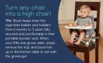 Portable Foldable Baby Dining Chair Booster Seat Customized Logo Lightweight