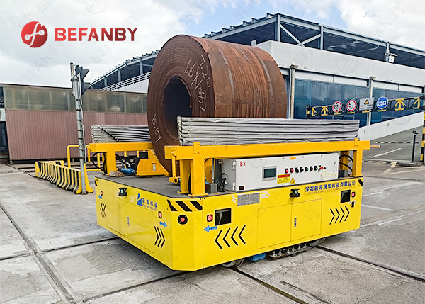 Customized 30T Load Capacity RGV Transfer Cart with V-Frame Device and 24 Months Warranty