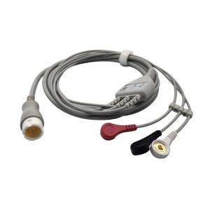 Wholesale HP / HP 3 Lead Patient Cable For Ecg Machine 12 Pin Connector 3.6m TPU from china suppliers