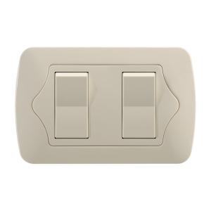 Wholesale American Standard 2 Gang 1 Way Switch ABS Material With Copper Parts And Silver Contact from china suppliers