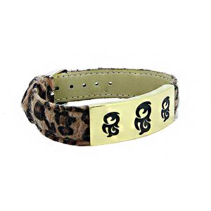Wholesale Europ American Fashion Trendy Stainless Steel Geniune PU Leather Bracelet Bangle LBL06 from china suppliers
