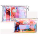Fashionable Embroidery Logo Women Pvc Makeup Pouches