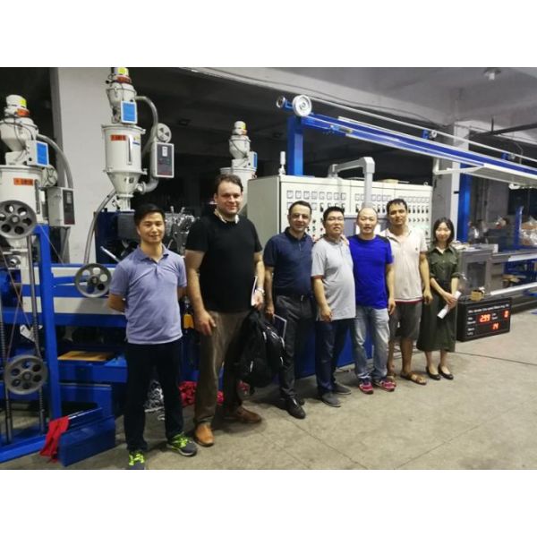 PVC Insulated Wire Extrusion Machine 70+50+50 Jacket Sheath Copper Wire Extrusion Line Electric Cable Making Machine