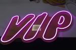 Wall Mounted Faux Neon Channel Letter Signs 8mm Purple / White