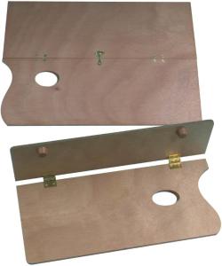 Wholesale Foldable Oval Wooden Paint Palette For Artists , Natural Color Oil Paint Palette from china suppliers
