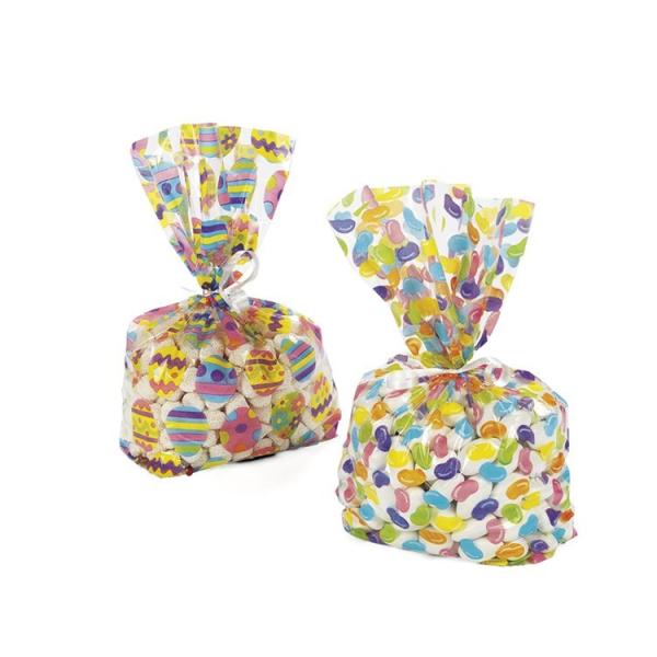 Disposable Plastic Packaging Treat Bags / Easter Candy Bags / Cellophane Loot