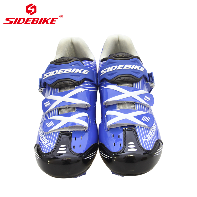 Water Proofing Blue Road Bike Shoes Microfiber Upper With CE / ISO Certification