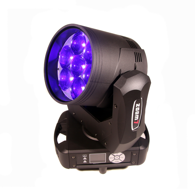 Club Disco Zoom Moving head 7x40w RGBW 4 In 1 Beam Concert Moving Headlight