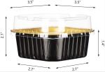Square Black Smooth Wall Colored Aluminum Foil Bowl