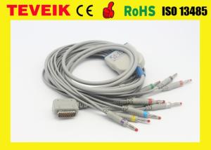 Wholesale Kenz ECG cable with integrated 10 leadwires,banana 4.0,IEC,DB15pin, Compatible With Kenz ECG 108 / 110 / 1203 from china suppliers