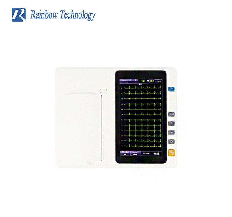 7 Inch Touch Screen Ekg Medical Equipment Digital ISO Certified 12 Channel