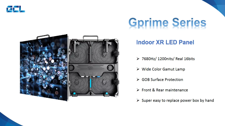 P1.953mm Indoor Rental LED Screen with 7680Hz Refresh Rate 500x500mm Panel Size and IP65 Waterproof for Virtual Production