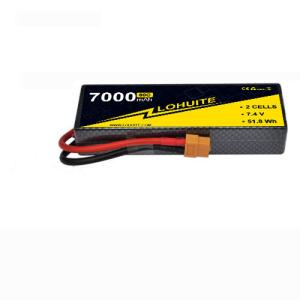 Wholesale 7000mAh 7.4V 60C Hard Case RC Lipo Battery Pack Suggest Balance Charger for RC Cars from china suppliers