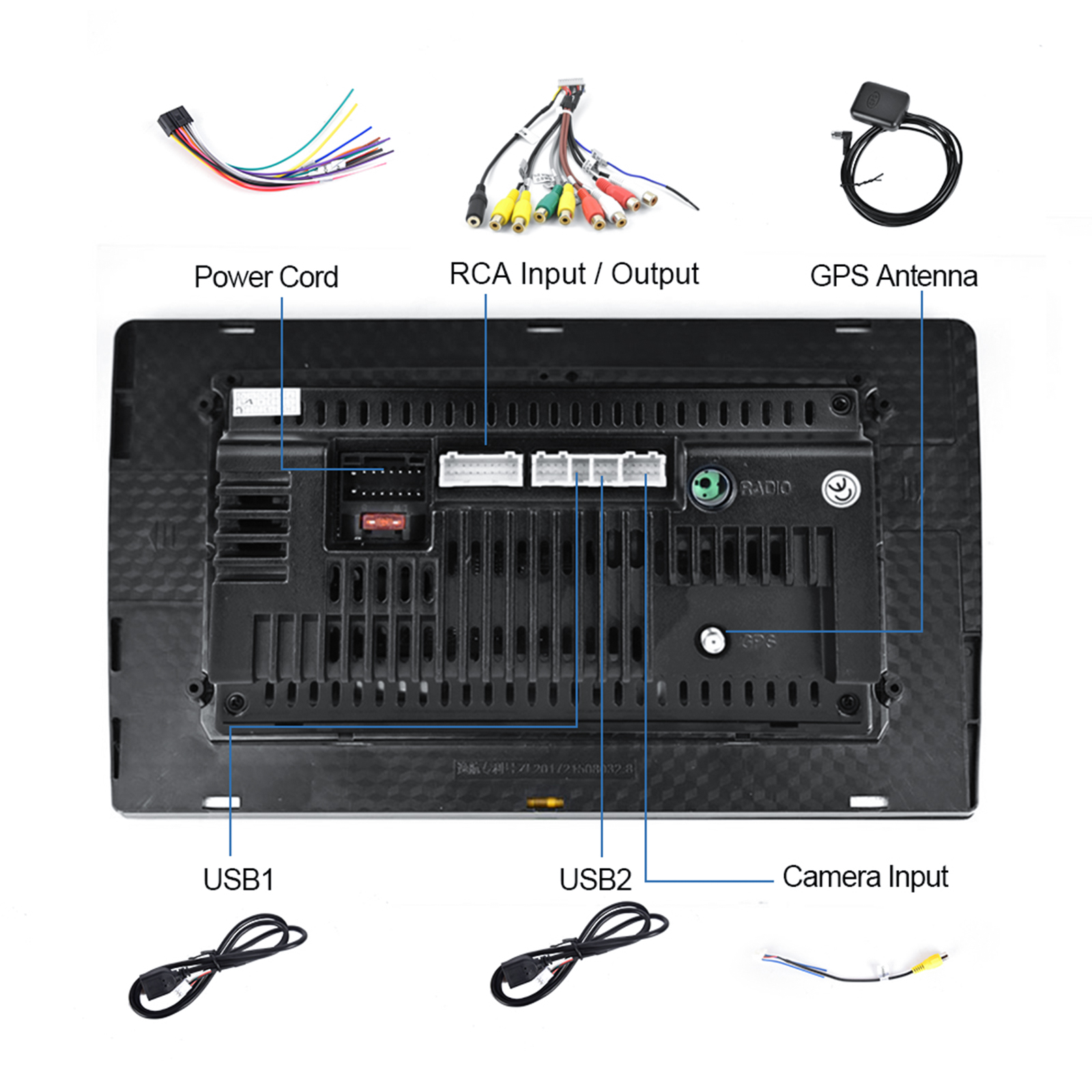 Universal Car 2 Din Android12 Carplay Gps TS7 Player with Multi Language Support