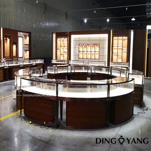 Wholesale Retail Shop Rose Gold OEM Jewelry Showcase Display from china suppliers