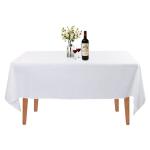 54" 108" Patry Square PEVA Fancy Plastic White Disposable Table Cloths Covers