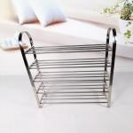 ODM BSCI 5 Layer Stainless Steel Shoe Rack Furniture Metal Bench For Living Room