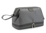 Canvas Mens Travel Wash Bag , Promotional Men'S Leather Shaving Kit Bag