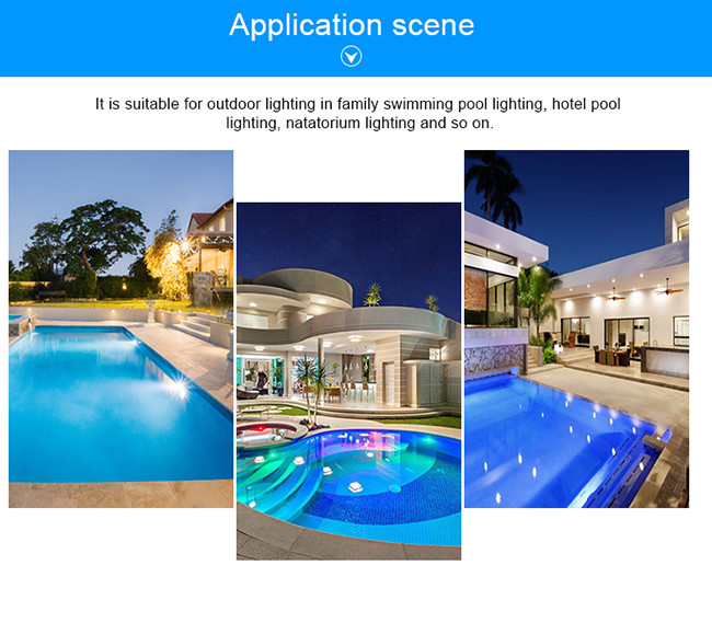 18W VDE 12V 520LM LED Underwater Swimming Pool Lights RGB Synchronous