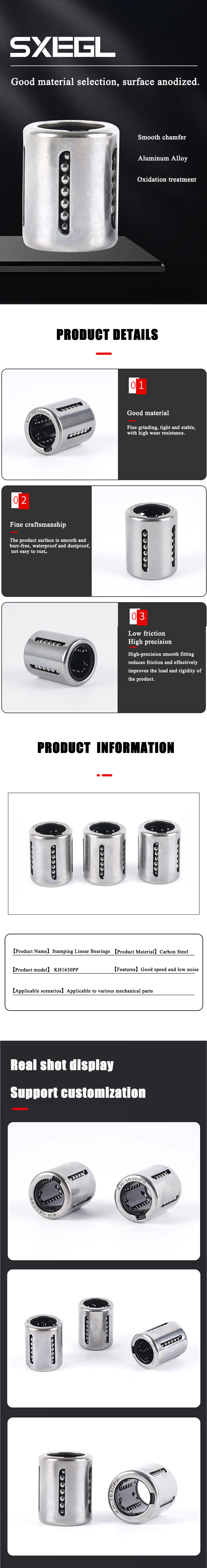 High Load KH Bearing Smooth Linear Motion Bearings High Precision