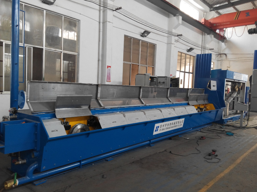 400 / 13 DT Copper Rod Breakdown Machine With Annealer , Large Drawing Machine
