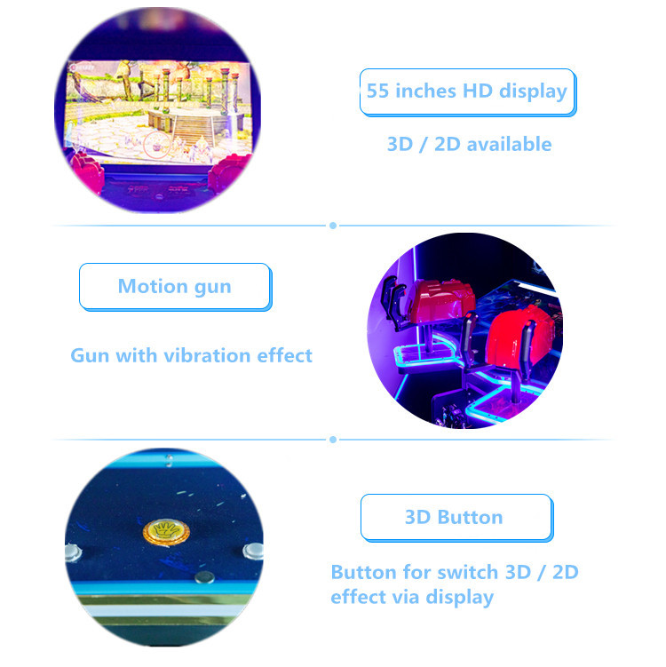 Self Developed 3d Shooting Arcade Game Machine 2 Players 4d Aliens Swarm Shooting Game