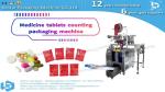Capsules counting packaging machine for four side sealing sachet