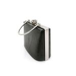 OEM fashion 18.5*13 cm silver color plastic and iron beautiful evening bag box