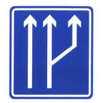Road Information Guide Signs Blue and White Color Sign Thick Aluminum Traffic