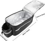 Bike Rear Rack Bag 10L Insulated Bike Trunk Cooler Reflective Bicycle Rear Seat