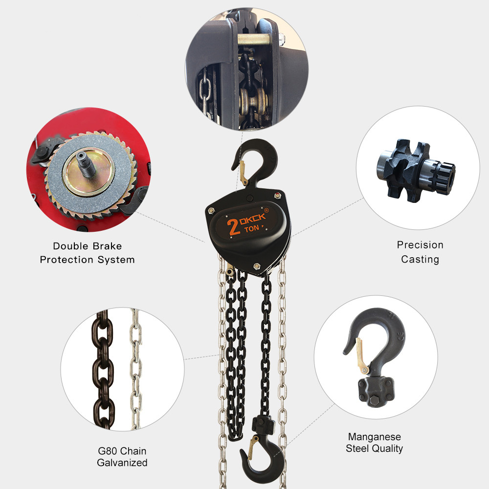 Rustproof Manual Chain Hoist , 1 Ton Chain Hoist Not Easily Deformed Long Service Life