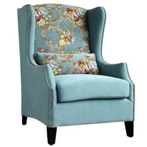 Wholesale YLX-3113 Light Blue Fabric Cover Wing Back Sofa Chair for Lounge from china suppliers