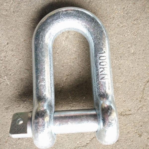 Quality High Tensile Connector Shackle / Galvanized Steel Shackles For Connect Steel Wire for sale