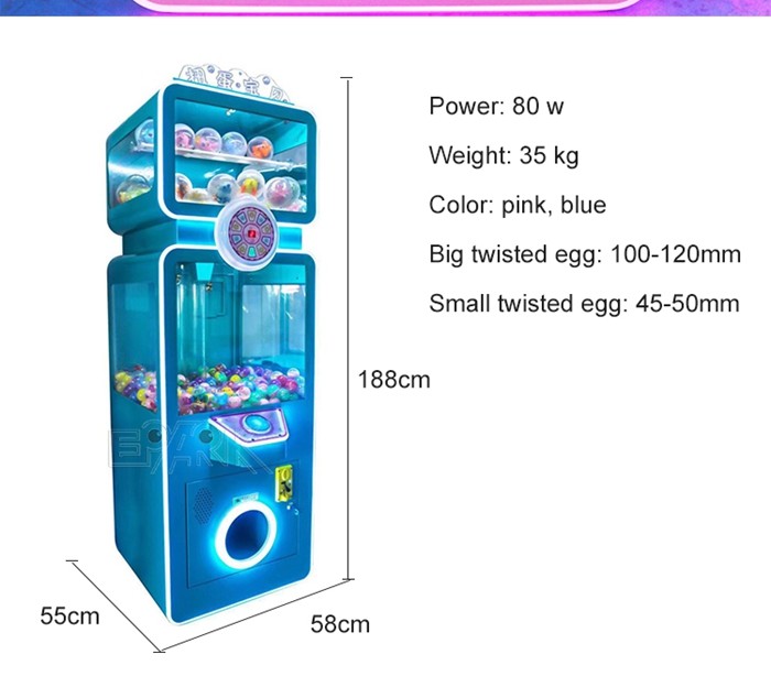Twisted Egg Baby Shopping Mall Small Rubber Bouncy Balls Candy Dispenser Capsule Toys