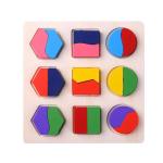 Sorting Wooden Montessori Baby Toys Geometric Wooden Blocks 15cm Preschool